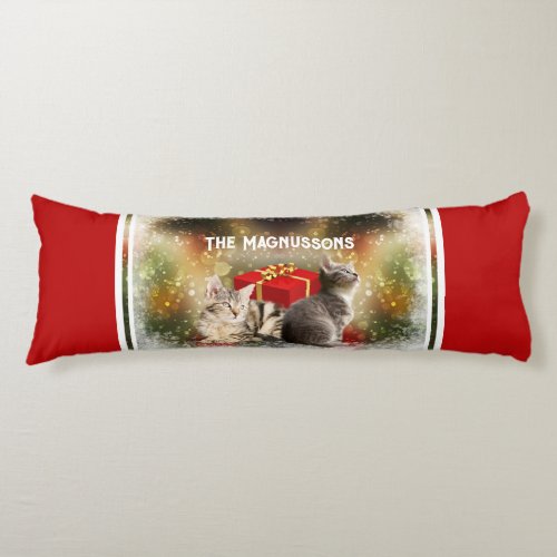 Christmas theme catlover double_sided custom name body pillow