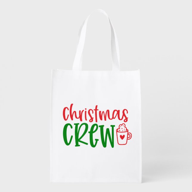 Christmas Theme: Christmas Crew Grocery Bag (Back)