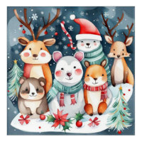 Christmas theme Christmas cute animals 