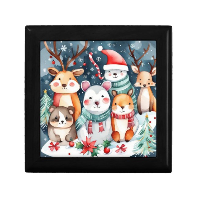 Christmas theme Christmas cute animals  Gift Box (Front)