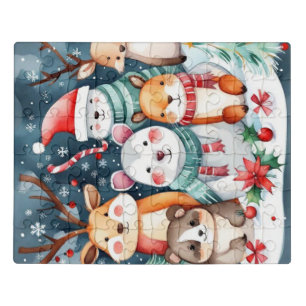 Christmas theme Christmas cute animals  Jigsaw Puzzle