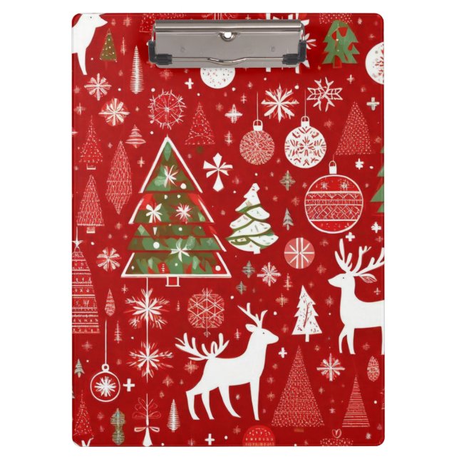 Christmas theme Christmas trees snowflake  Clipboard (Front)