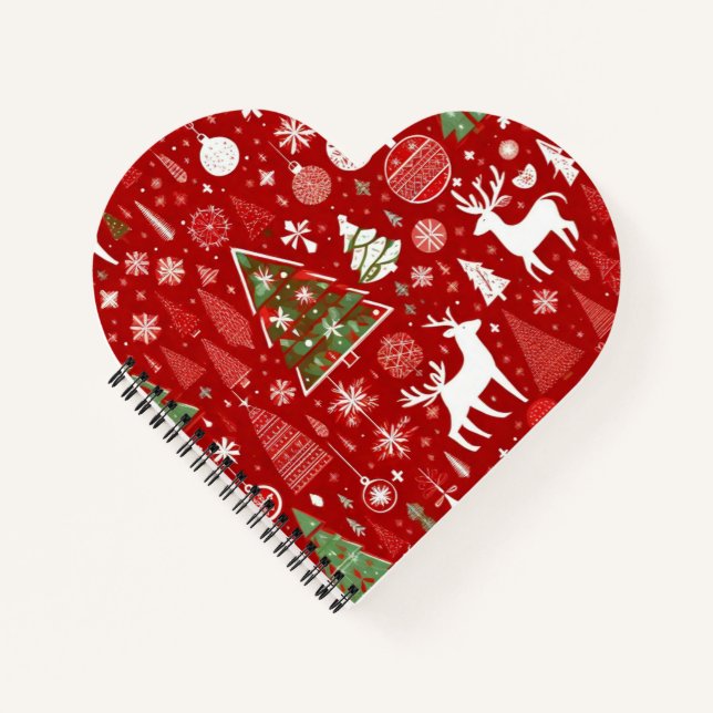 Christmas theme Christmas trees snowflake  Notebook (Front)