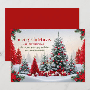 Christmas theme decorated landscape card