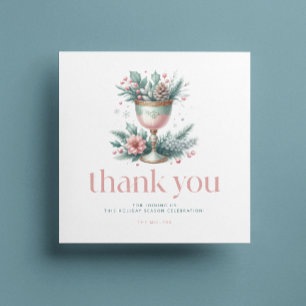 Christmas Theme Fancy Chalice Thank You Card