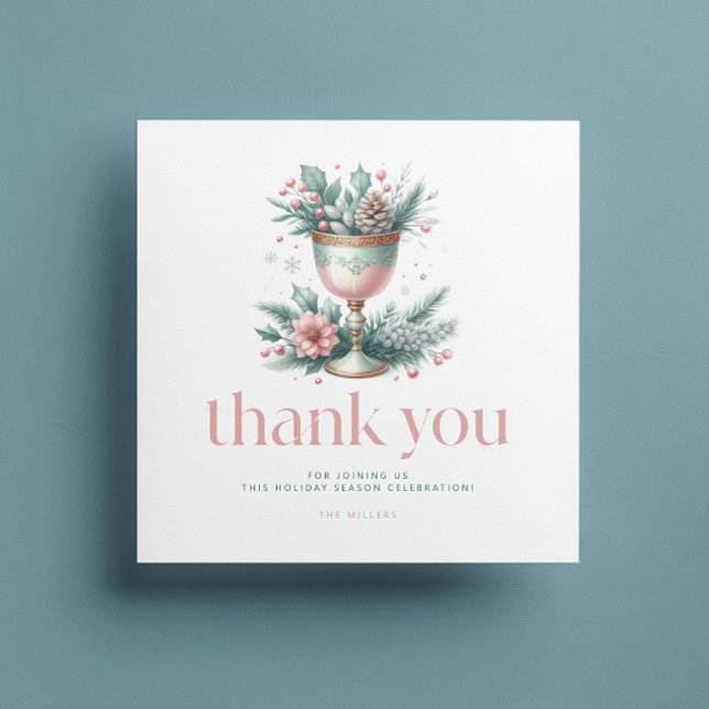 Christmas Theme Fancy Chalice Thank You Card (Creator Uploaded)