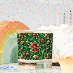 Christmas Theme Festive Colorful Pattern Scented Candle