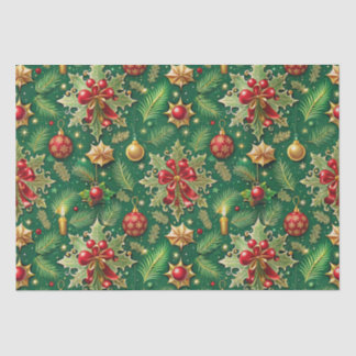 Christmas Theme Festive Colorful Pattern Tissue Paper
