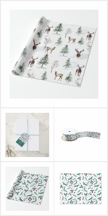 Christmas theme gift wrapping paper