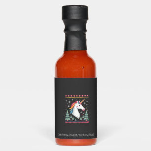 Christmas Theme Knitted Unicorn Unicorns T-Shirt ( Hot Sauces