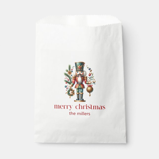 Christmas Theme Nutcracker Favor Bag (Front)