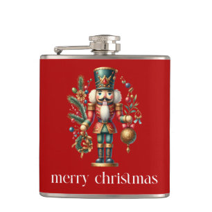 Christmas Theme Nutcracker Flask