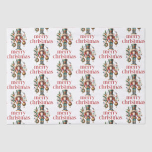 Christmas Theme Nutcracker Pattern Tissue Paper