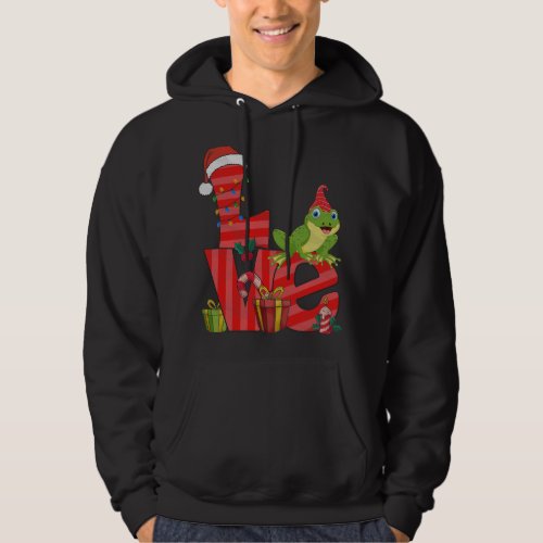 Christmas Theme Outfits for Frog Lover Ugly Xmas F Hoodie