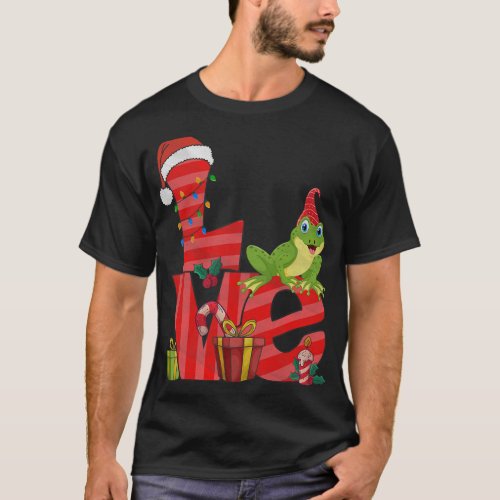 Christmas Theme Outfits for Frog Lover Ugly Xmas F T_Shirt