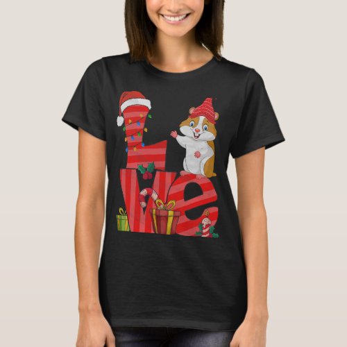 Christmas Theme Outfits for Hamster Lover Ugly Xma T_Shirt