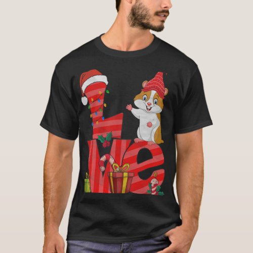 Christmas Theme Outfits for Hamster Lover Ugly Xma T_Shirt