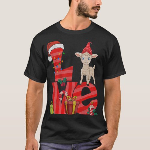 Christmas Theme Outfits for Sheep Lover Ugly Xmas  T_Shirt