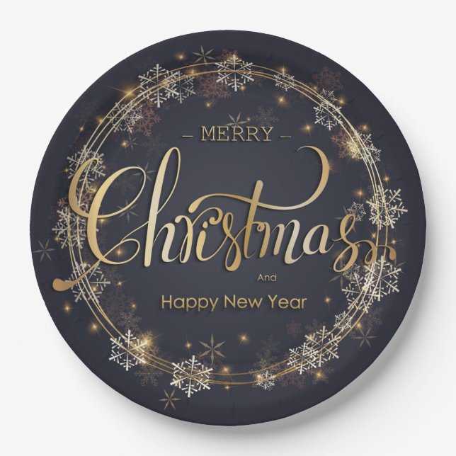 Christmas Theme Paper Plates (Front)