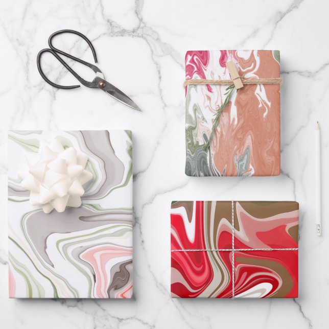 Christmas theme : The mixture of happiness Wrapping Paper Sheets (Front)