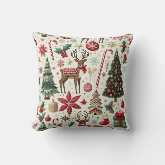 Christmas theme throw pillow