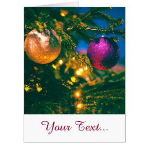 Christmas theme with 2 Christmas ball... Card