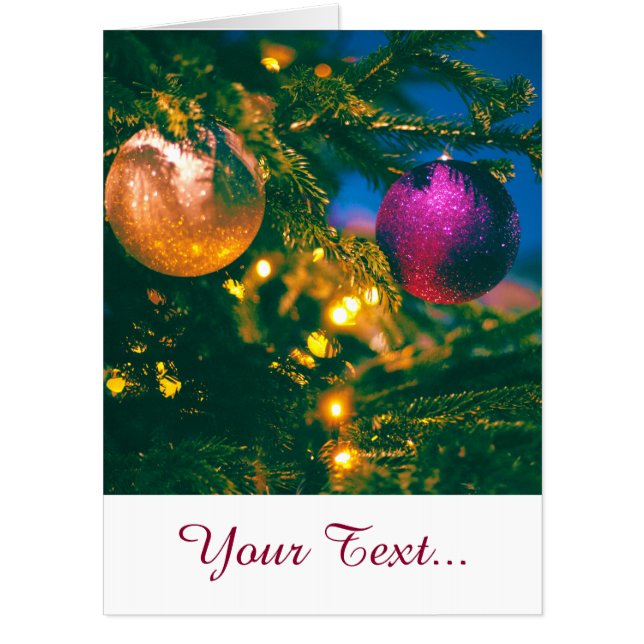 Christmas theme with 2 Christmas ball... Card (Front)
