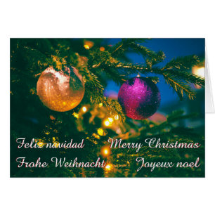 Christmas theme with 2 Christmas ball... Cards