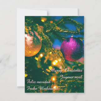 Christmas theme with 2 Christmas ball... Invitation
