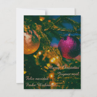 Christmas theme with 2 Christmas ball... Invitation