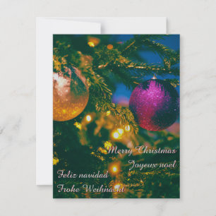 Christmas theme with 2 Christmas ball... Invitation