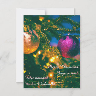 Christmas theme with 2 Christmas ball... Invitation