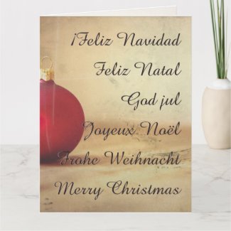 Christmas theme with Christmas ball Card
