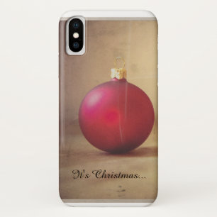 Christmas theme with Christmas ball iPhone X Case