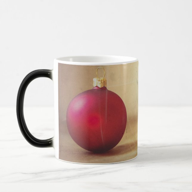 Christmas theme with Christmas ball Color Morph Mug (Left)