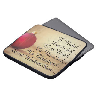 Christmas theme with Christmas ball Laptop Sleeve