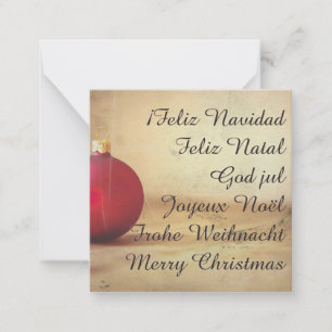 Christmas theme with Christmas ball Note Card