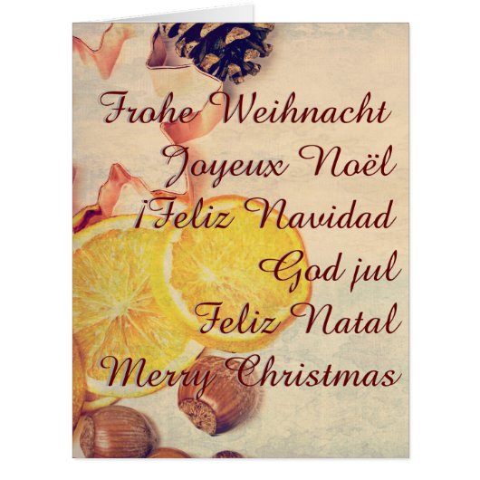 Christmas theme with Fruits... Cards (Front)