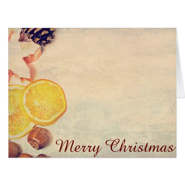 Christmas Theme with Fruits in Pastel Vintage Look (Front Horizontal)