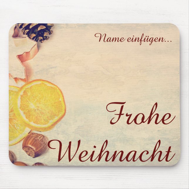 Christmas theme  with Fruits... Mouse Pad (Front)