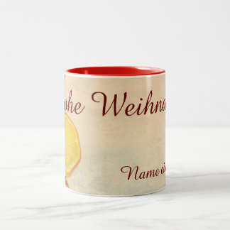 Christmas theme with Fruits... Two-Tone Coffee Mug