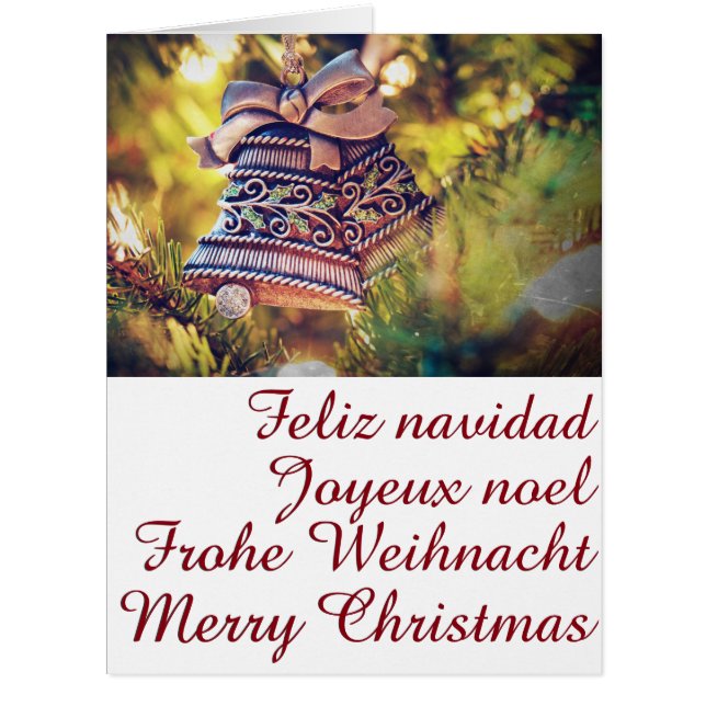 Christmas theme with two bells cards (Front)