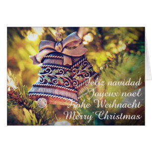 Christmas theme with two bells cards