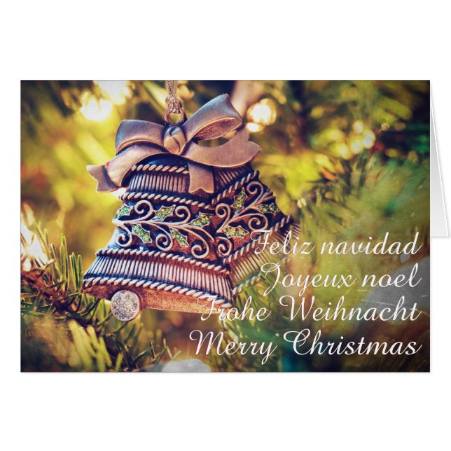 Christmas theme with two bells cards (Front Horizontal)
