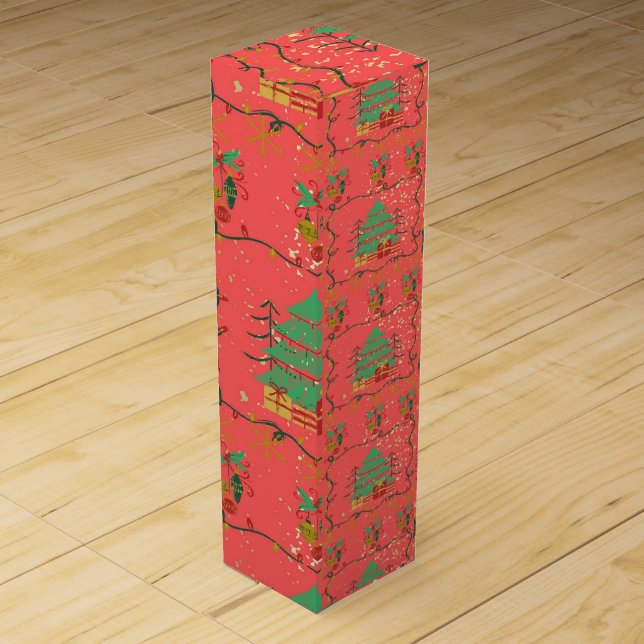 Christmas Theme Wrapping Paper Second Collection Wine Box (Front)