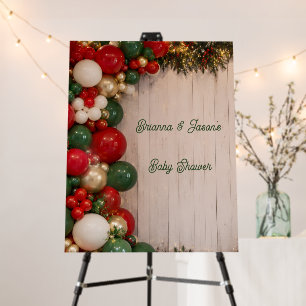 Christmas Themed Baby Shower Sign
