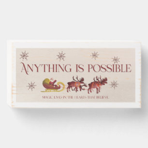Christmas-themed banner, Wooden Box Sign