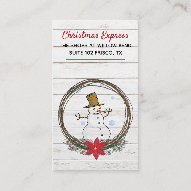 Christmas Themed Business Card (Front)