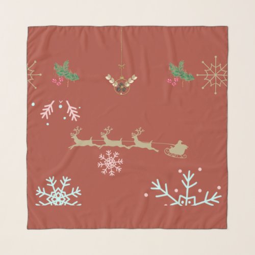 Christmas themed design scarf