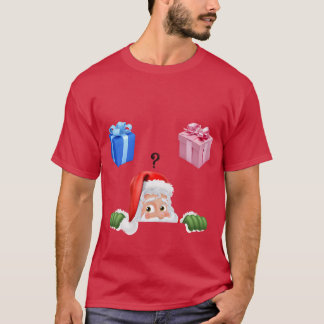Christmas Themed Gender Reveal Tshirt for Men